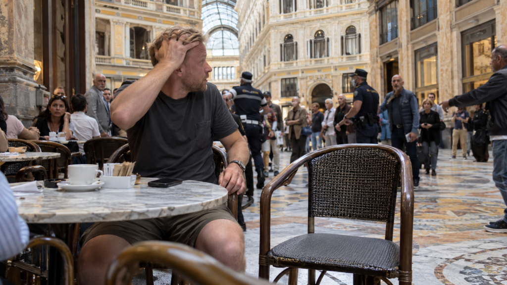 Beve da Starbucks in Galleria Umberto, in pochi secondi gli sparisce tutto. Turista derubato a Napoli